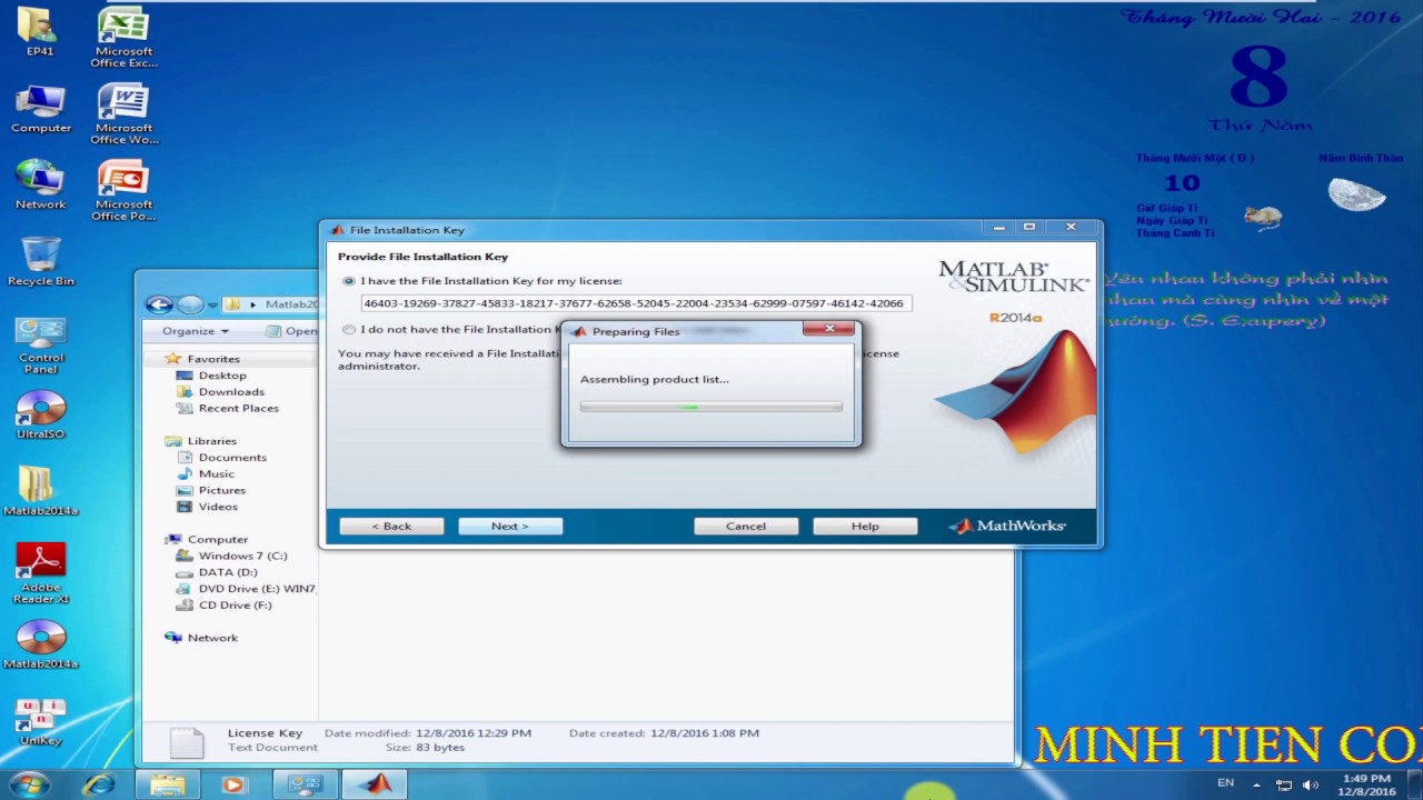 matlab r2014a file installation key crack